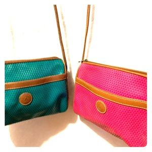 BOGO ALERT Two vintage bright Liz Crossbody Purses